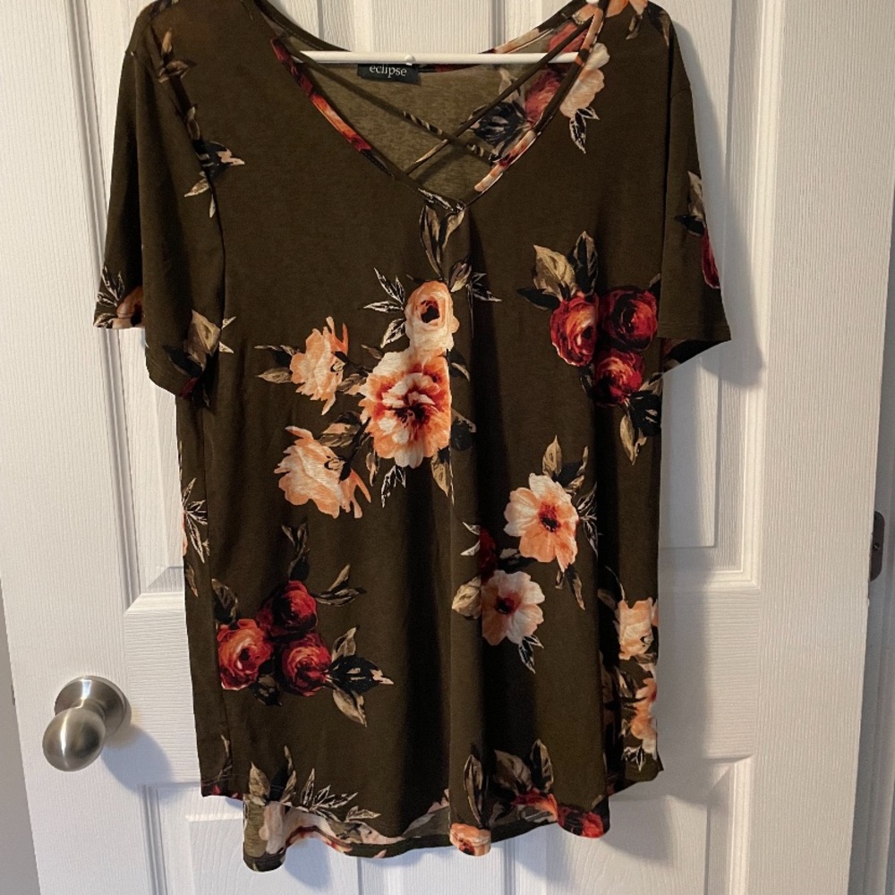 Ladies floral dress top (eclipse)